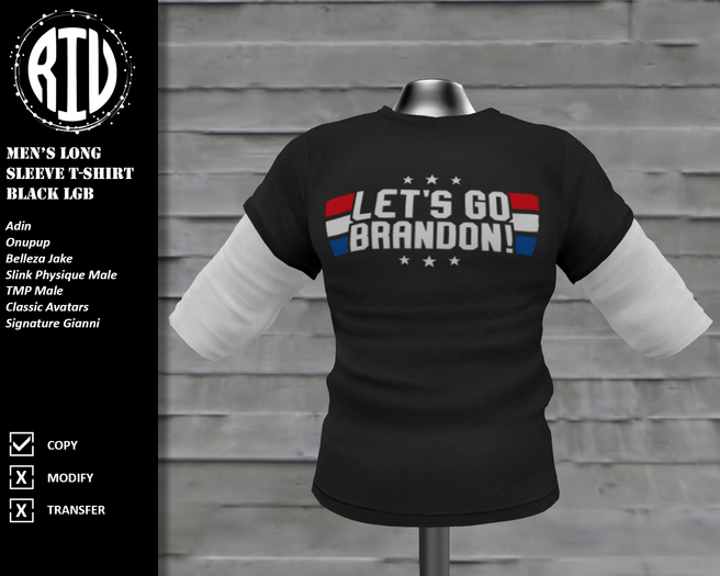 Second Life Marketplace [RIV] Longsleeve TShirt Let's Go Brandon
